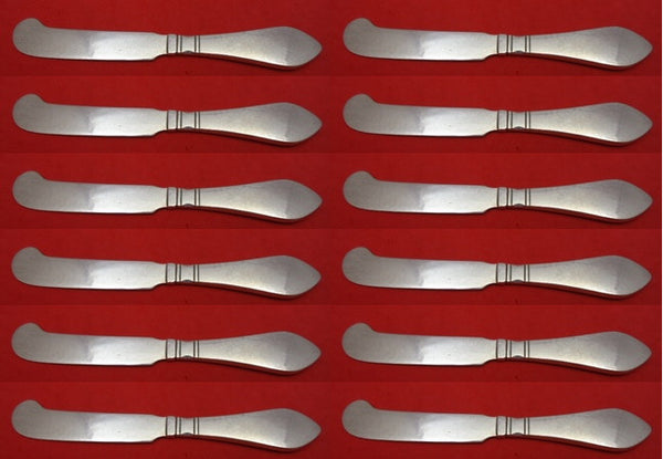 Continental by Georg Jensen Sterling Silver Butter Spreader HHAS Set 12pc 5 7/8"
