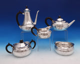 Winthrop by Tiffany and Co Sterling Silver Wood Tea Set 5pc (#9056) Beautiful!