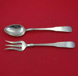 Fiddleback by Daniel Porter Sterling Silver Lettuce Set 8 1/2"