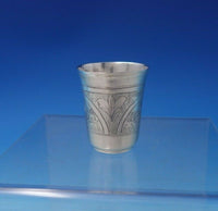 Russian .875 Silver Shot Glass Bright-Cut w/ Church 1 3/4" x 1 5/8" #84 (#5176)