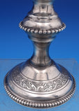 Italian Sterling Silver Goblet with beaded floral & engraved design (#8370)