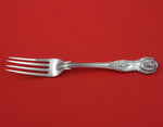 Kings by George Adams English Sterling Silver Dinner Fork w/ Crest Crown 8 3/8"