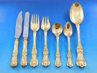 English King Gold by Tiffany & Co Sterling Silver Flatware Set 12 Service 256 pc