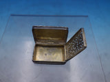 William Simposon WS English Sterling Silver Vinaigrette Box Hand Engraved #6609