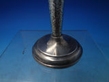 Arts & Crafts Hand Hammered 900 Silver Candlestick 7 1/2" Monogram R (#6141)