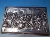 Danish .833 Silver Box with Repoussed Street and Pastoral Scenes (#5375)