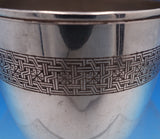 Persian 84 Silver Cup Engraved Geometric Design 3 3/8" Middle Eastern (#7825)