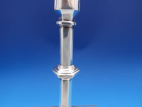 Wm. Hutton and Sons English Victorian Sterling Silver Candlestick Pair (#8433)