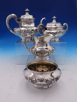 Buttercup by Gorham Sterling Silver Tea Set 4pc with Monogram (#7959) Fabulous!