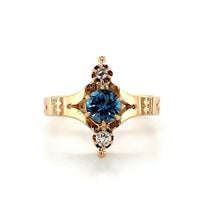 10k Yellow Gold .48ct Fine Genuine Natural Aquamarine Ring (#J5563)