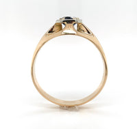 14k Yellow Gold .80ct Genuine Natural Sapphire Men's Ring Size 10.5 (#J6331)