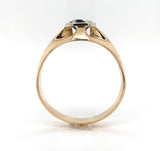 14k Yellow Gold .80ct Genuine Natural Sapphire Men's Ring Size 10.5 (#J6331)