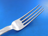 Lap Over Edge Acid Etched by Tiffany Sterling Dinner Fork Floral Motif 7 7/8"