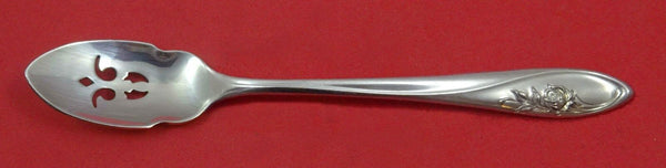 Sculptured Rose by Towle Sterling Silver Olive Spoon Pierced 5 3/4" Custom Made