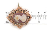 10k Rose Gold Victorian Genuine Natural Agate Cameo Pin Jewelry (#J6194)