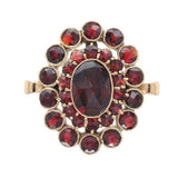 Genuine Natural Bohemian Garnet Ring with 10k Gold Shank Size 7 (#J6988)