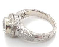 18k 1.55 Carat Genuine Diamond Engagement Ring with GIA Report 2.55cttw (#J6741)