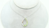14k Gold Pendant with Graduating Genuine Natural Peridots (#J2421)
