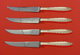 Lace Point by Lunt Sterling Silver Steak Knife Set 4pc HHWS  Custom Made 9"