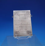 Albert Coles Coin Silver Card Case Engine Turned Engraved w/Loops #225 (#6811-2)