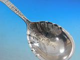 Gem Leaf by Whiting Sterling Silver Sugar Spoon Brite-cut 6 1/8" Server