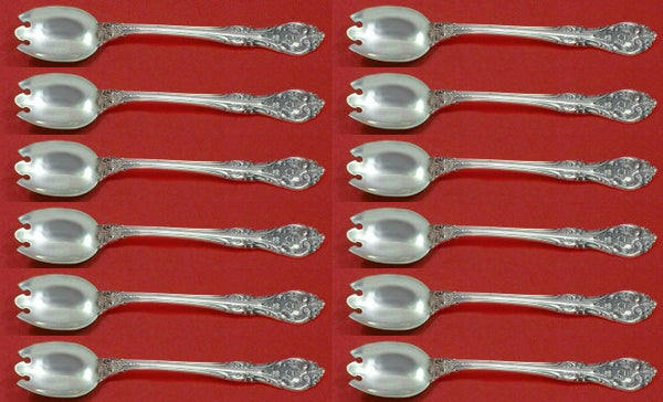 King Edward by Gorham Sterling Silver Ice Cream Dessert Fork Set 12 pieces 6"