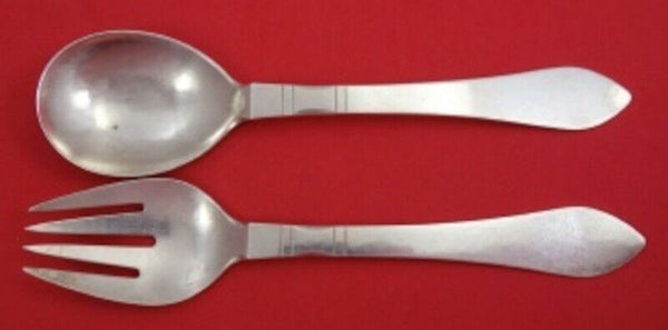 Continental by Georg Jensen Sterling Silver Salad Serving Set 2pc AS Orig 8 1/2"