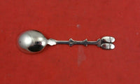 Dutch .833 Silver Salt Spoon Master Missing Ceramic Shoes 3" Vintage