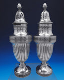 Pampaloni .800 Silver Salt Pepper Shaker Set 2pc Massive w/Acorns Leaves (#8910)