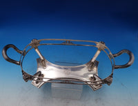 German .800 Silver Centerpiece with Ram Heads Wreath Bows 7 1/4" x 17" (#7374)