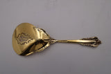 Grande Baroque Gold Accent by Wallace Sterling Tomato Server pierced 8 1/8"