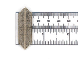 14k White Gold Genuine Natural Diamond Filigree Pin Jewelry (#J6273)