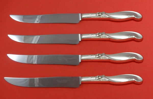 Silver Melody by International Sterling Steak Knife Set Texas Sized Custom