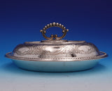 John Grinsell and Sons English Silverplate Vegetable Dish Covered Beaded (#9230)