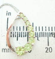14k Gold Pendant with Graduating Genuine Natural Peridots (#J2421)
