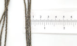 14k White Gold Triple Strand Beaded Pyrite Necklace Jewelry 16.5-18" (#J7235)