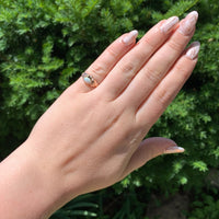 9k Rose Gold Australian Oval Opal Victorian Ring Size 5.25 Jewelry (#J6784)