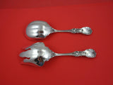 Francis I by Reed and Barton Old Sterling Salad Serving Set not pierced 9 1/2"