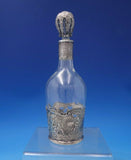 Wolf and Knell German .800 Silver Overlay and Glass Decanter 8" x 2 1/2" (#6452)