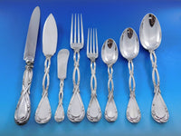Royal by Puiforcat French 950 Sterling Silver Flatware Set Dinner Service 98 pcs