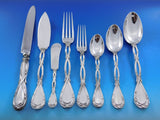 Royal by Puiforcat French 950 Sterling Silver Flatware Set Dinner Service 98 pcs
