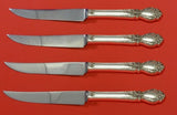 Brocade by International Sterling Silver Steak Knife Set 4pc HHWS Custom 8 1/2"