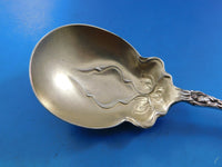 Irian by Wallace Sterling Silver Berry Spoon Small Gold Washed Figural 7 3/4"