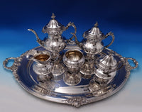 Grande Baroque by Wallace Sterling Silver Tea Set 6pc #4850-9 (#7467)