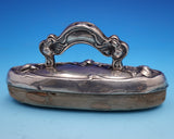 Art Nouveau Sterling Silver Vanity Set with Lilies Motif 8pc w/Monogram (#9115)