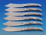 Lap Over Edge Acid Etched Tiffany & Co. Sterling 24Pc Fish Set Birds Aesthetic
