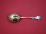 Strawberry by Durgin Coin Silver Berry Spoon GW brite-cut flowers in bowl 9 1/8"