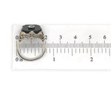 Art Deco 10k Gold Genuine Natural Black Onyx and Diamond Filigree Ring (#J7082)