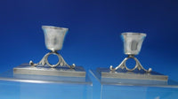 Herrera Mexican Sterling Silver Pair of Candle Holders Mid-Century c1950 (#5992)