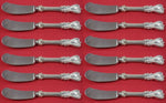 Old Colonial by Towle Sterling Silver Butter Spreader HH paddle Set 12 pieces